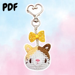 Calico Cat Keychain Plushie - Pitachan Crochet Pattern - Instant PDF Download - Beginner Friendly Amigurumi DIY Project - Handmade Gift Toy