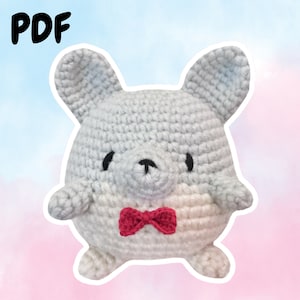 Chonc the Chinchilla Plushie - Pitachan Crochet Pattern - Instant PDF Download - Beginner Friendly Amigurumi DIY Project - Handmade Gift Toy