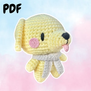 Gus the Golden Retriever Plushie - Pitachan Crochet Pattern - Instant PDF Download - Beginner Friendly Amigurumi DIY Project - Handmade Gift