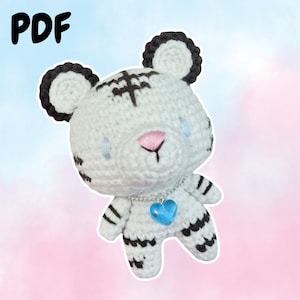 Lucy the Tiger Plushie - Pitachan Crochet Pattern - Instant PDF Download - Beginner Friendly Amigurumi DIY Project - Handmade Gift Toy Idea