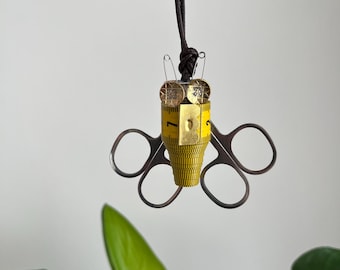 Handmade Bee Bag Charm, Artisan Keychain, Whimsical Accessory, Coquette Style
