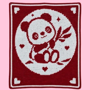 Panda Bear Baby Blanket Afghan Tapestry Crochet Pattern | PDF only