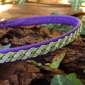 Sami-ketting | Choker Zweeds Lapland | VALHAL | Inheems rendierleer | Gesponnen tinnen vlecht | Geweisluiting | Op maat handgemaakt