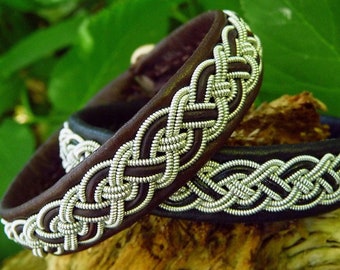Sami bracelet NIFLHEIM, Lapland viking cuff, Handmade Nordic jewelry