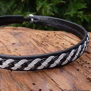 Sami-ketting | Choker van rendierleer | Lapse tinnen kraag | Noordse nomadische erfgoedsieraden | VANAGANDR