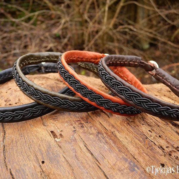 Swedish Sami bracelet | LIDSKJALV | Black copper braid | Lapland reindeer leather |  Handcrafted to your wishes