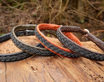 Swedish Sami bracelet | LIDSKJALV | Black copper braid | Lapland reindeer leather |  Handcrafted to your wishes