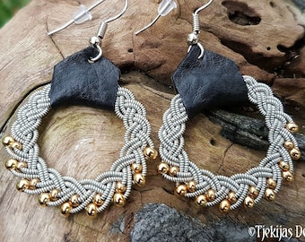 Sami gold earrings | Indigenous Lappish dangle hoops | GULDFAXE | Custom Nordic jewelry