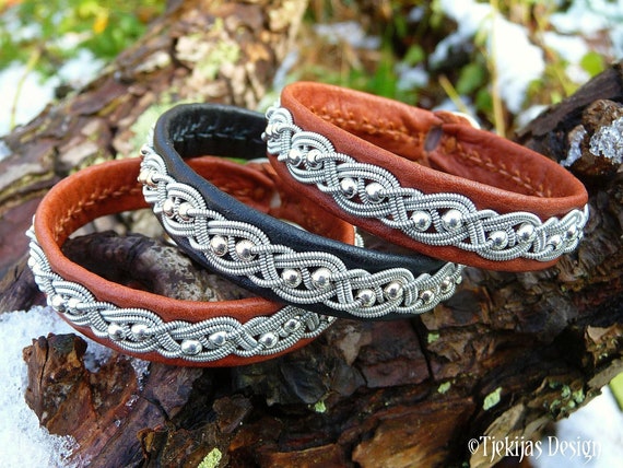 Sami Leather Bracelet: BIFROST Pewter & Sterling Silver Cuff