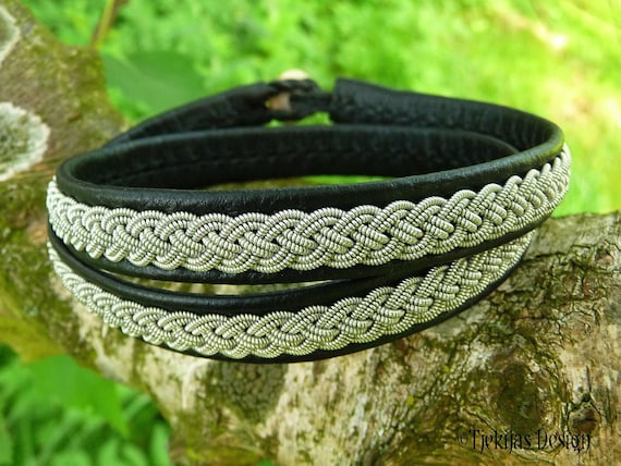 Sami Wrap Bracelet: ASGARD Nordic Reindeer Leather Cuff With