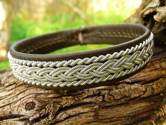 Sami Bracelet MJOLNIR | Spun Pewter Braids | Reindeer Leather