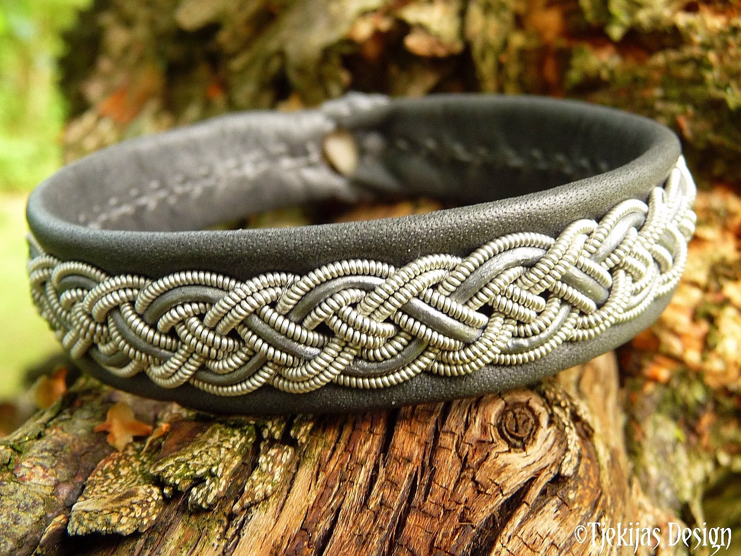 Sami bracelet NIFLHEIM, Lapland viking cuff, Handmade Nordic jewelry