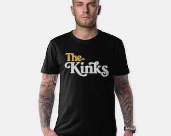 T-shirt vintage dei Kinks, taglie da uomo e da donna (KNK-802702)