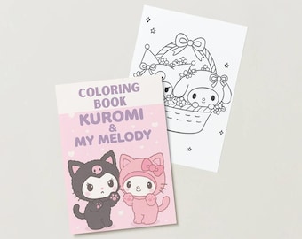 Libro da colorare Kuromi e la mia melodia