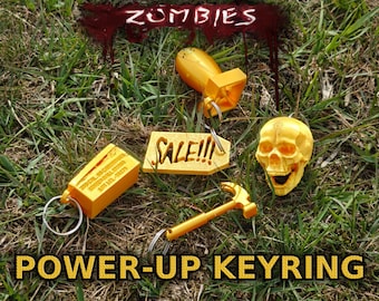 CALL OF DUTY Zombies Power Up Drops Key-Chain Bag Charm Accessory