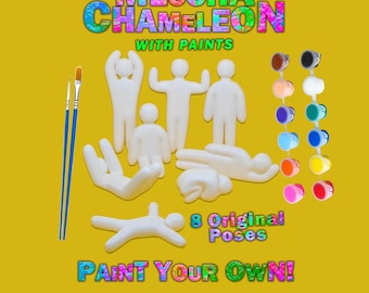 MECCHA CHAMELEON Paint You're Own! Mini Figures Hide and Seek (Original 8 Poses)
