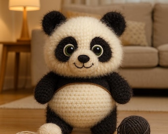 Padrão de crochê Panda Amigurumi, adequado para iniciantes (PDF)