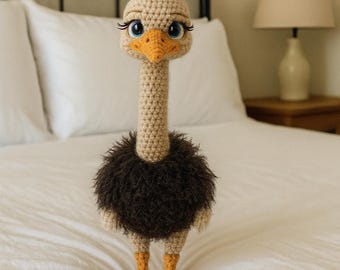 Anfängerfreundlicher Amigurumi Strauß Häkelanleitung (PDF)