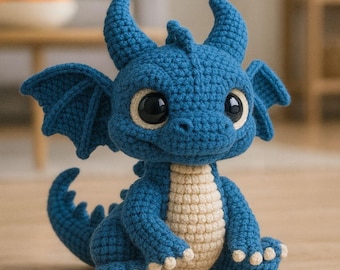 Patron Amigurumi Dragon au crochet : tutoriel pour peluche (PDF)