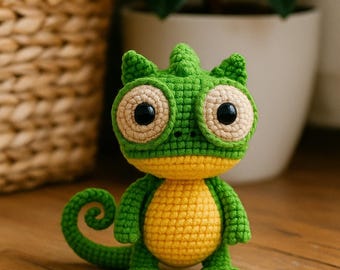 Amigurumi Chameleon Häkelanleitung – Easy Lizard Toy (PDF-Anleitung)
