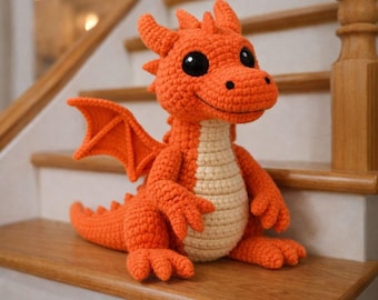 Amigurumi Drache Häkelanleitung, PDF Download, Handgemachtes Plüschtier
