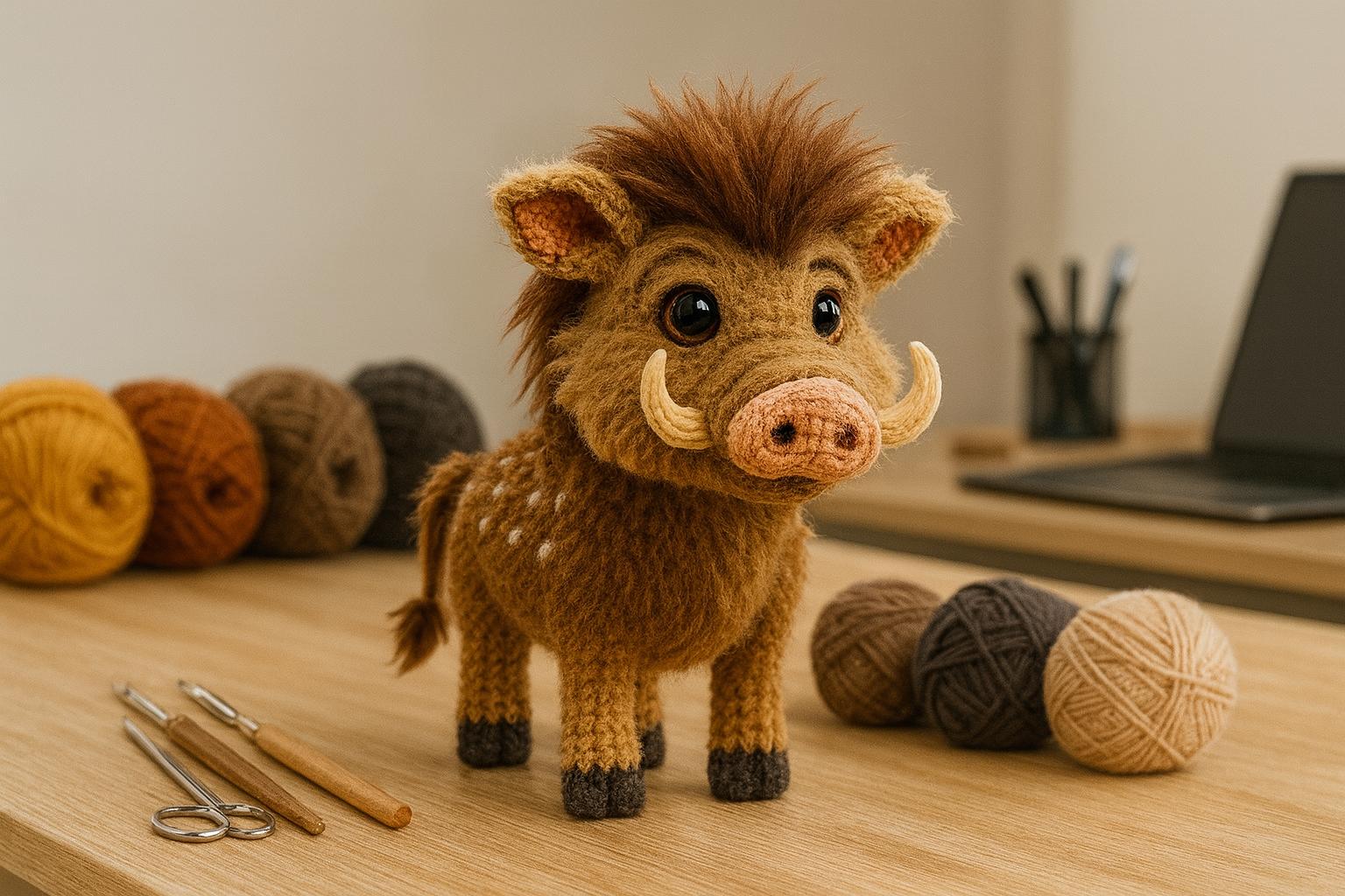 Boar Pattern Wild Boar Amigurumi Crochet Pattern, Stuffed Animal Toy (PDF Download ...