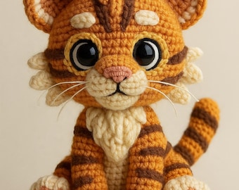 Amigurumi Tiger Crochet Pattern – Easy Toy PDF Anleitung