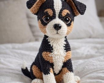 Dog Amigurumi Crochet Pattern PDF, Cute Puppy Plush, Digital Download, Crochet Stuffed Animal Toy Instructions