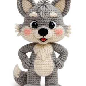 Amigurumi Varg Virkmönster – Nybörjarvänlig Plyschleksak (PDF Digital Nedladdning)