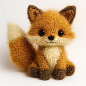 Fluffy Crochet Fox Amigurumi Pattern – Plush Animal Toy (PDF Tutorial ...