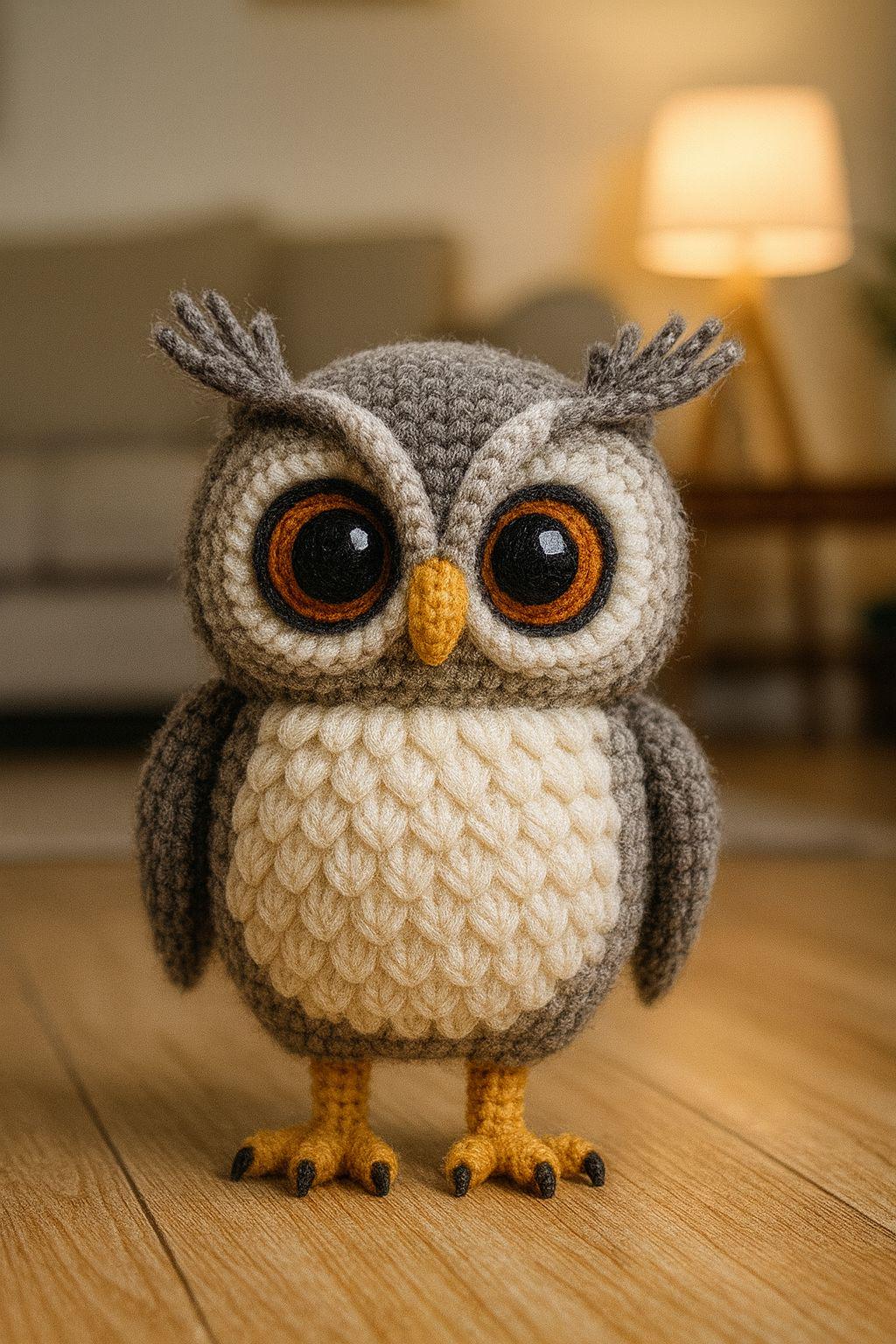 Owl Crochet Pattern &bull; Simple Amigurumi Bird Tutorial (PDF Download)