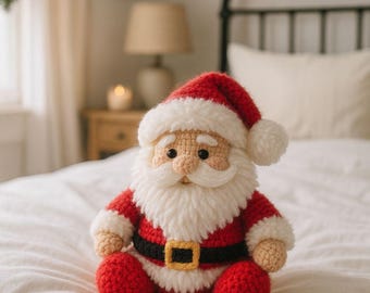 Amigurumi Weihnachtsmann Puppe Häkelanleitung • Weihnachten Plüsch PDF Anleitung • Anfängerfreundlich • DIY Urlaub Spielzeug • Sofortige digitale Datei