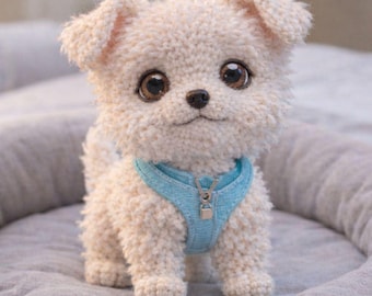 Fluffy Puppy Amigurumi Crochet Pattern PDF, Cute Dog Toy Pattern, Digital Download, Plush Animal Crochet, Gift for Dog Lovers