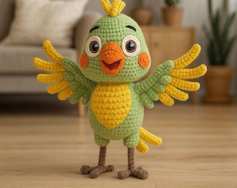 Parrot Amigurumi Crochet Pattern | Beginner Friendly DIY Plush (PDF)