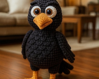 Black Bird Amigurumi Häkelanleitung • Anfängerfreundlich (Digital PDF)