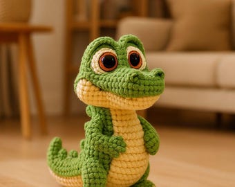 Amigurumi Crocodile Crochet Pattern | Beginner Friendly Plush Toy (PDF)