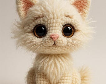 Gehäkeltes Amigurumi Kätzchen Kit - Anfängerfreundliches DIY Stofftier (Digitale Anleitung)