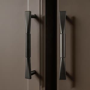 Maniglia per armadio: maniglia per mobile in oro e nero, pomelli a forma di fiocco per cassettiera