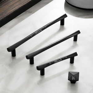 Modern Black Drawer Pull: Minimalist Drawer For Closet Kitchen Cupboard