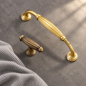Brass Pull For Wall Cabinet: Vintage Wardrobe Handle, Drawer Sideboard Knob