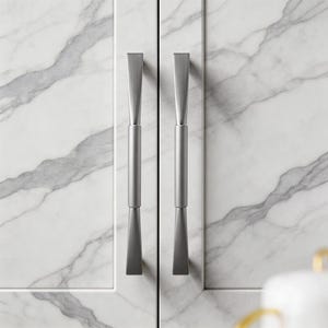 Silver Bow Wall Cabinet Pull: Modern Minimalist Drawer Wardrobe Handle