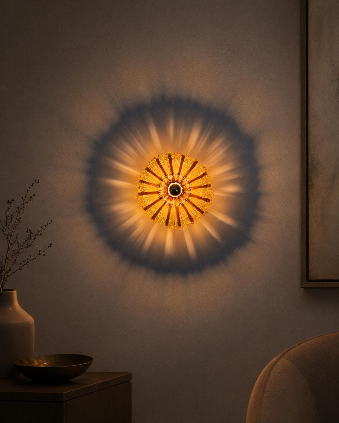 Applique murale en verre ambré — Beyit