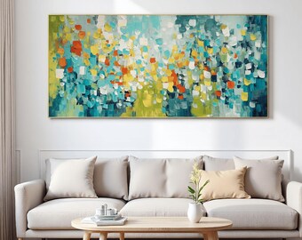 Large Abstract Wall Art | Vibrant Textured Acrylic Painting on Canvas | Modern Home Decor Original Artwork Statement Piece