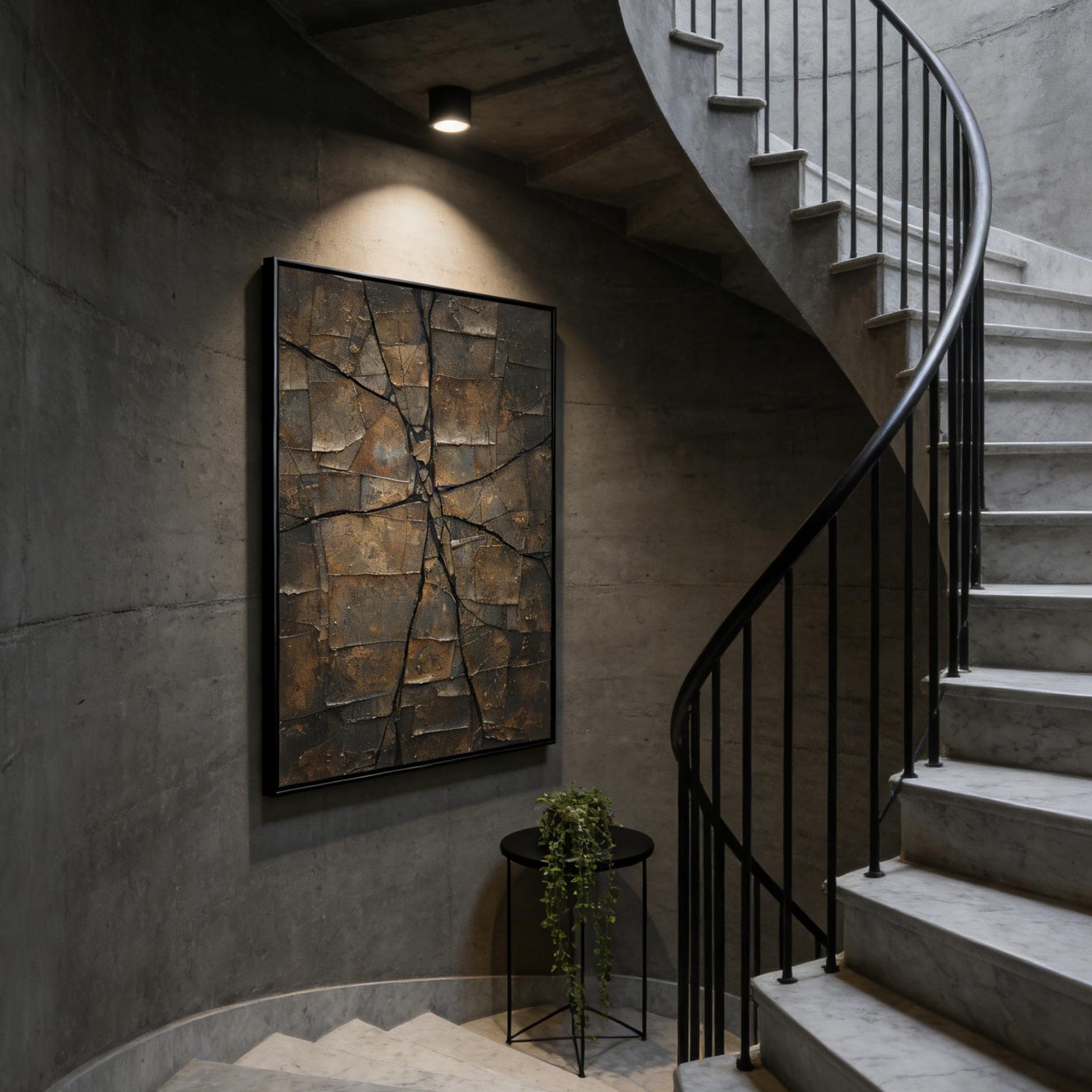 Picture Idea: Rustic Industrial Metal Wall Art Large Abstract Textured Canvas