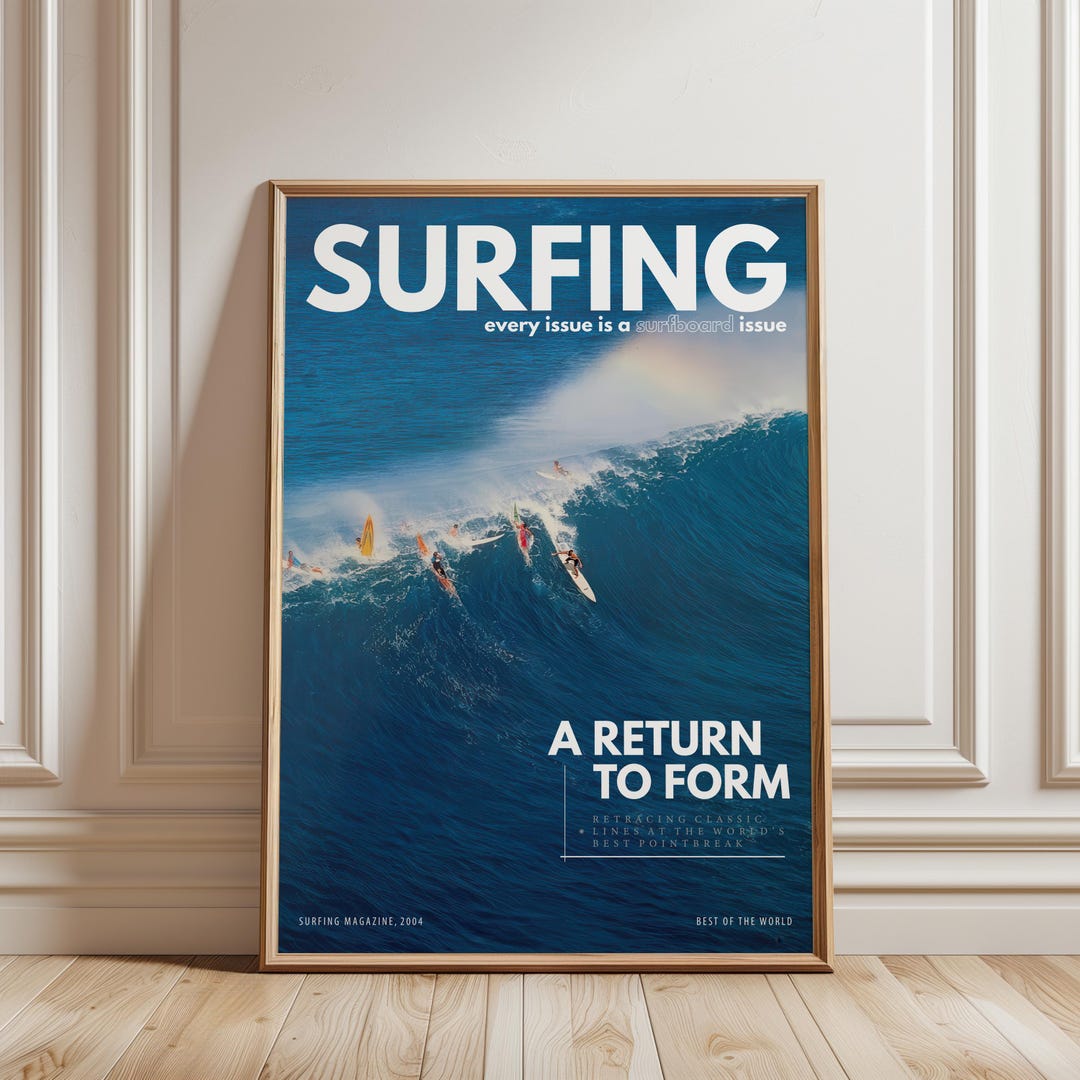 Surf Pro Riders Sign Surfing Wave Riders Poster, Ocean Surf Culture Printable, Vintage ...