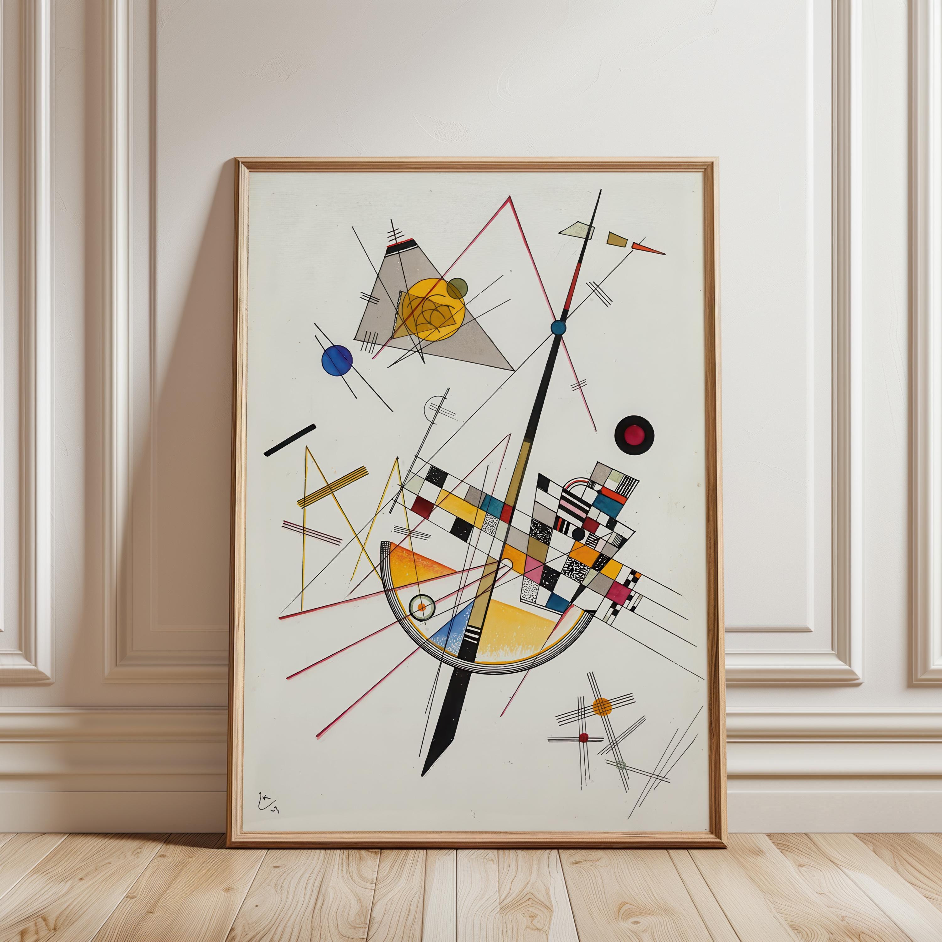 Abstract Line Geometry Poster, Kandinsky Composition Printable, Modern ...