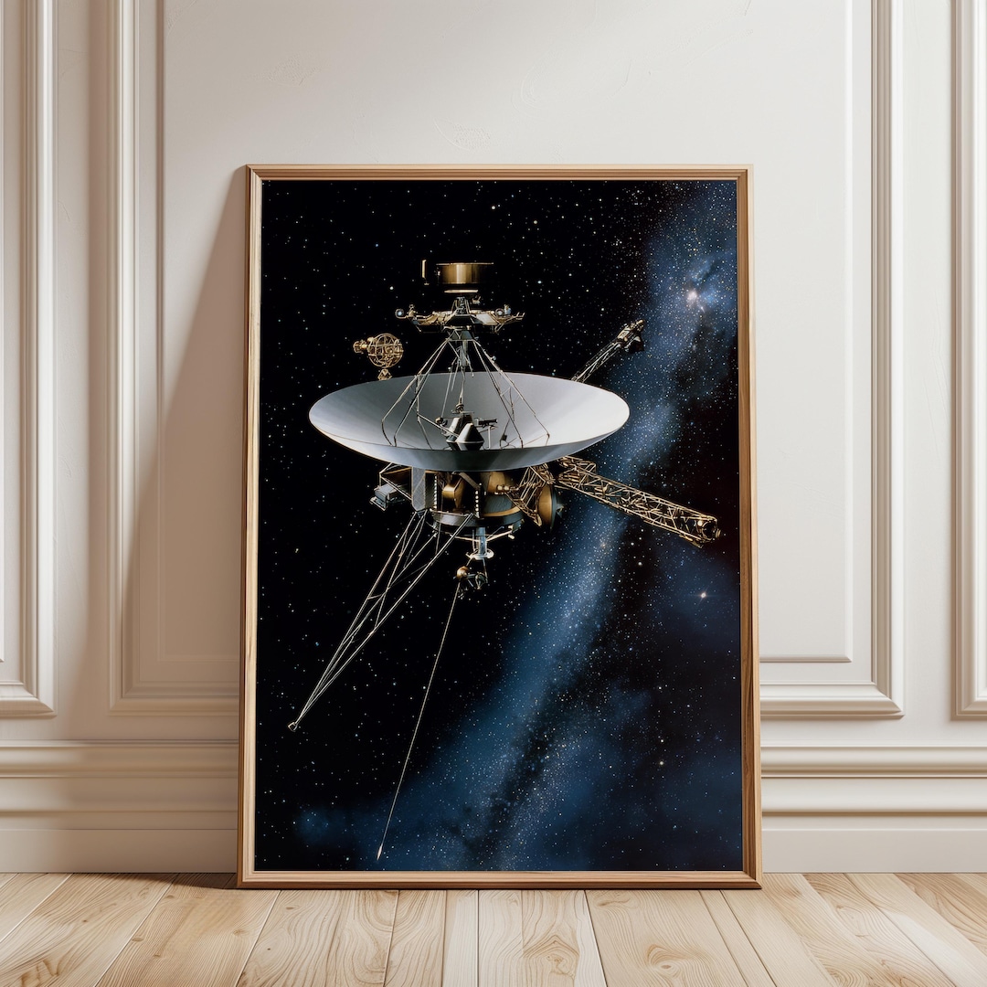 Voyager Space Probe Printable, Interstellar Spacecraft Digital Art ...