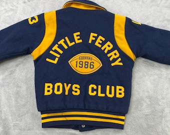 Stan's Sports VTG 80's Varsity Jacket 34 Blue Letterman Devil Ferry Boys Club NJ