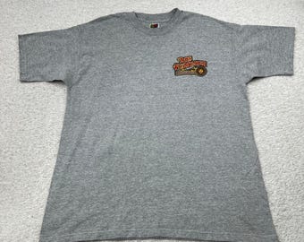 Fruit of the Loom Dos Hombres Restaurante Lawrence KS Graphic T-Shirt Grey XL