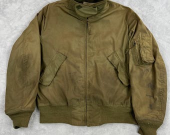 VTG 70's Vietnam Flyers Large Long Jacket U.S Military Army Air Force War Bomber